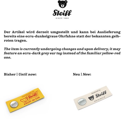 Steiff Plüsch Trampili Elefant hellgrau 18 cm Kuscheltier-3