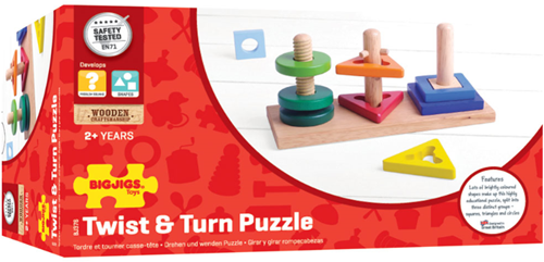 BigJigs houten puzzel Twist and Turn - educatief speelgoed-2