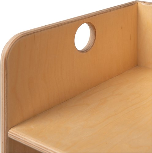 Van Dijk Toys houten kubusstoel / kinderstoel Naturel - 35x35x35 cm vanaf 1 jaar (kinderopvang kwaliteit)-3