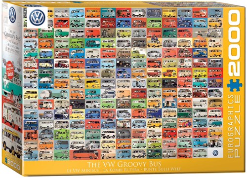 Eurographics Volkswagen Groovy Bus Puzzle - 2000 Teile Vintage-2