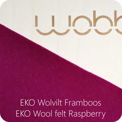 Wobbel XL linnen-whitewash vilt framboos